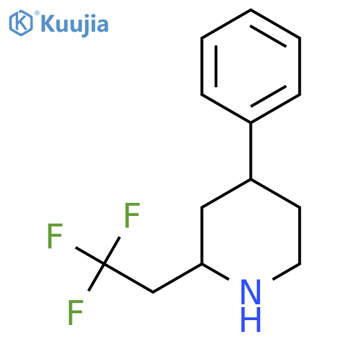 4-Phenyl-2-(2,2,2-trifluoroethyl)piperidine structure