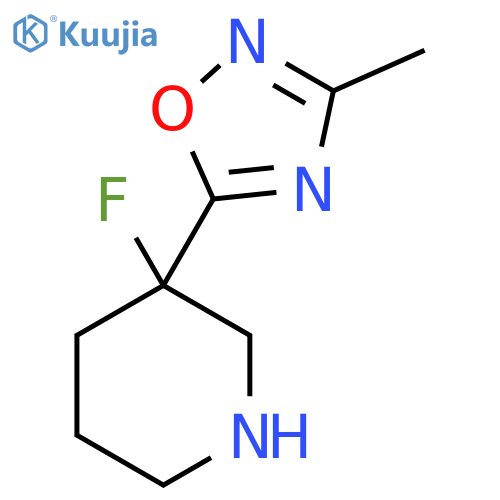 3-Fluoro-3-(3-methyl-1,2,4-oxadiazol-5-yl)piperidine structure