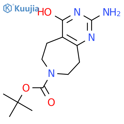 tert-Butyl 2-amino-4-hydroxy-8,9-dihydro-5H-pyrimido[4,5-d]azepine-7(6H)-carboxylate structure