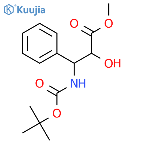 methyl (2R,3S)-3-(tert-butoxycarbonylamino)-2-hydroxy-3-phenyl-propanoate structure