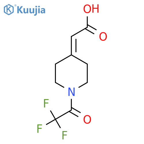 2-1-(2,2,2-trifluoroacetyl)piperidin-4-ylideneacetic acid structure