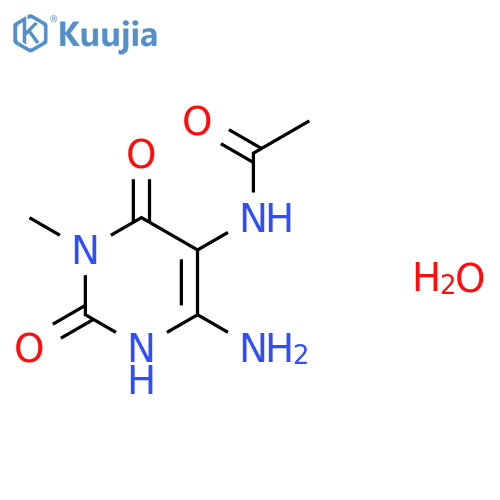 5-Acetylamino-6-amino-3-methyluracil-d3 Hydrate structure