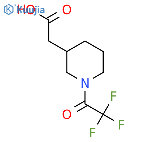 2-1-(trifluoroacetyl)piperidin-3-ylacetic acid structure
