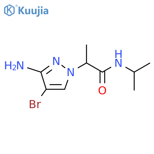 1H-Pyrazole-1-acetamide, 3-amino-4-bromo-α-methyl-N-(1-methylethyl)- structure