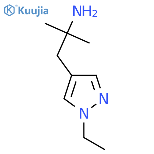 1-(1-ethyl-1H-pyrazol-4-yl)-2-methylpropan-2-amine structure