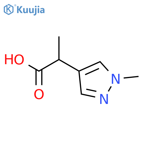 2-(1-methyl-1H-pyrazol-4-yl)propanoic acid structure