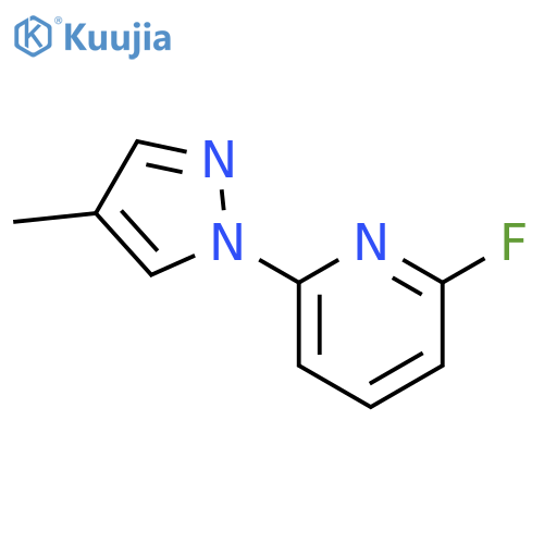 2-fluoro-6-(4-methyl-1H-pyrazol-1-yl)pyridine structure