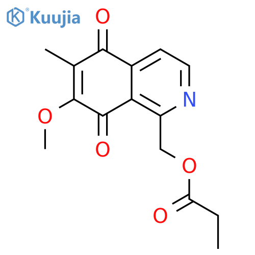 5,8-ISOQUINOLINEDIONE, 7-METHOXY-6-METHYL-1-[(1-OXOPROPOXY)METHYL]- structure