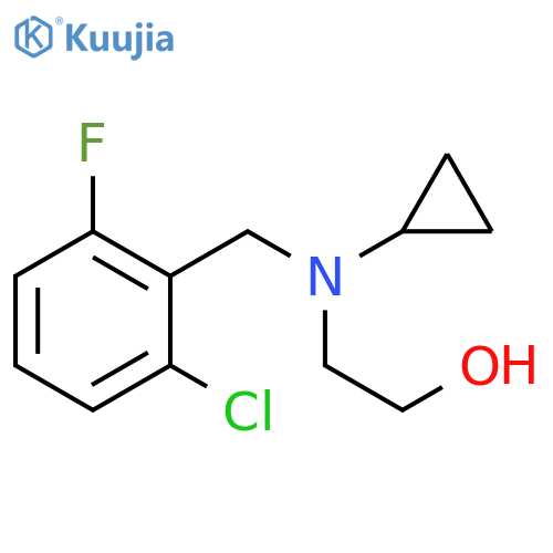 2-[(2-Chloro-6-fluoro-benzyl)-cyclopropyl-amino]-ethanol structure