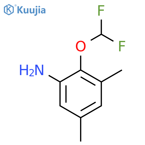 Benzenamine, 2-(difluoromethoxy)-3,5-dimethyl- structure