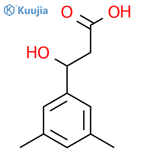 3-(3,5-dimethylphenyl)-3-hydroxypropanoic acid structure