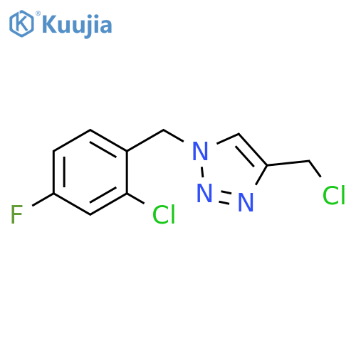 1-[(2-chloro-4-fluorophenyl)methyl]-4-(chloromethyl)-1H-1,2,3-triazole structure