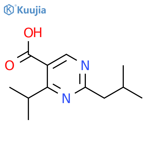 2-(2-Methylpropyl)-4-propan-2-ylpyrimidine-5-carboxylic acid structure