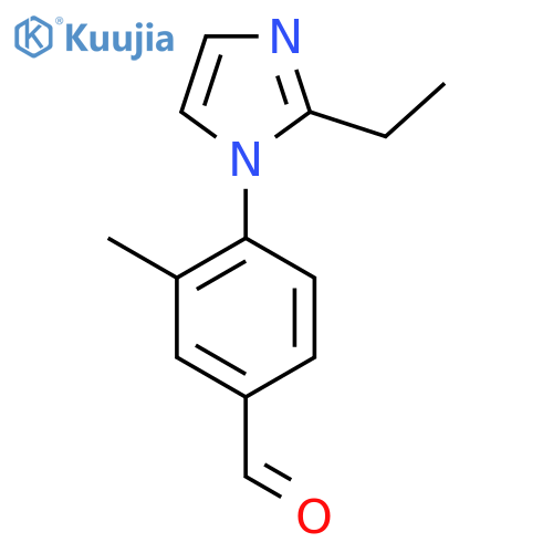 4-(2-ethyl-1H-imidazol-1-yl)-3-methylbenzaldehyde structure
