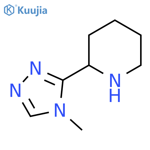 2-(4-Methyl-1,2,4-triazol-3-yl)piperidine structure