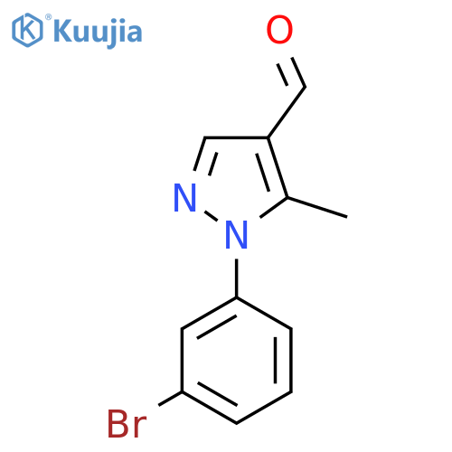 1-(3-Bromophenyl)-5-methyl-1h-pyrazole-4-carbaldehyde structure