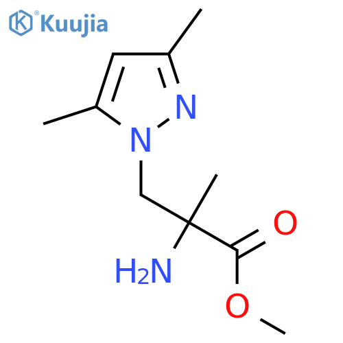 methyl 2-amino-3-(3,5-dimethyl-1H-pyrazol-1-yl)-2-methylpropanoate structure