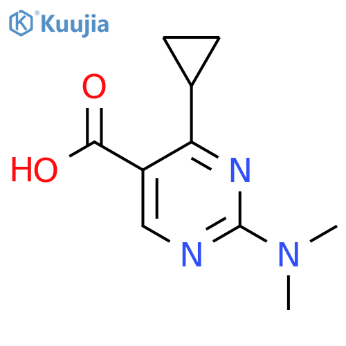 5-Pyrimidinecarboxylic acid, 4-cyclopropyl-2-(dimethylamino)- structure