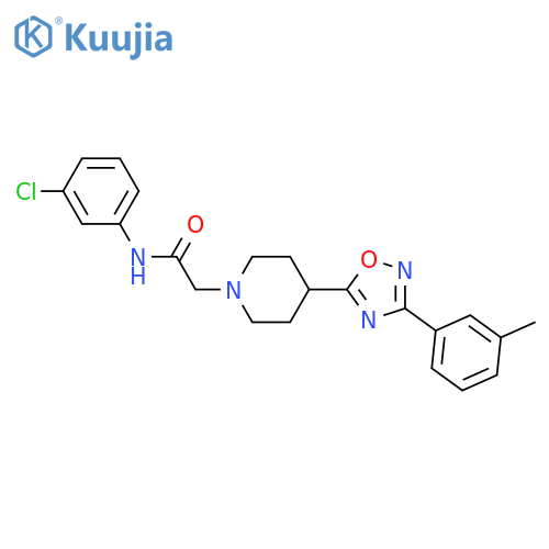 N-(3-chlorophenyl)-2-{4-3-(3-methylphenyl)-1,2,4-oxadiazol-5-ylpiperidin-1-yl}acetamide structure