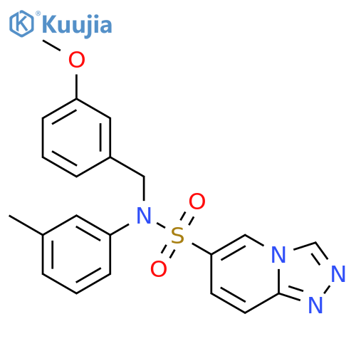N-(3-methoxyphenyl)methyl-N-(3-methylphenyl)-1,2,4triazolo4,3-apyridine-6-sulfonamide structure