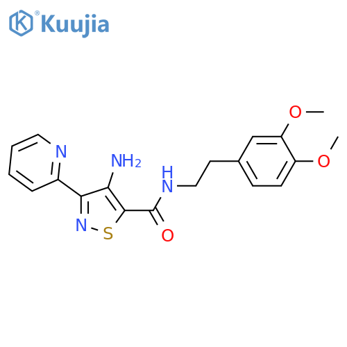 4-amino-N-[2-(3,4-dimethoxyphenyl)ethyl]-3-(pyridin-2-yl)-1,2-thiazole-5-carboxamide structure