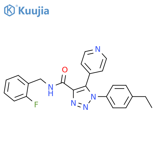 1-(4-ethylphenyl)-N-[(2-fluorophenyl)methyl]-5-(pyridin-4-yl)-1H-1,2,3-triazole-4-carboxamide structure