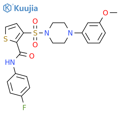 N-(4-fluorophenyl)-3-{[4-(3-methoxyphenyl)piperazin-1-yl]sulfonyl}thiophene-2-carboxamide structure