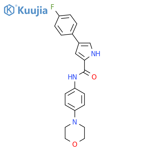 4-(4-fluorophenyl)-N-4-(morpholin-4-yl)phenyl-1H-pyrrole-2-carboxamide structure