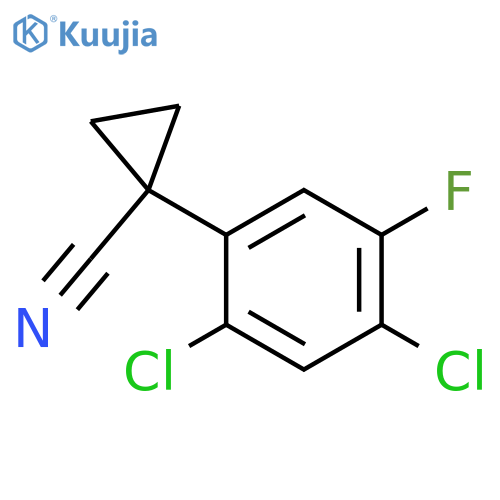 1-(2,4-dichloro-5-fluorophenyl)cyclopropane-1-carbonitrile structure