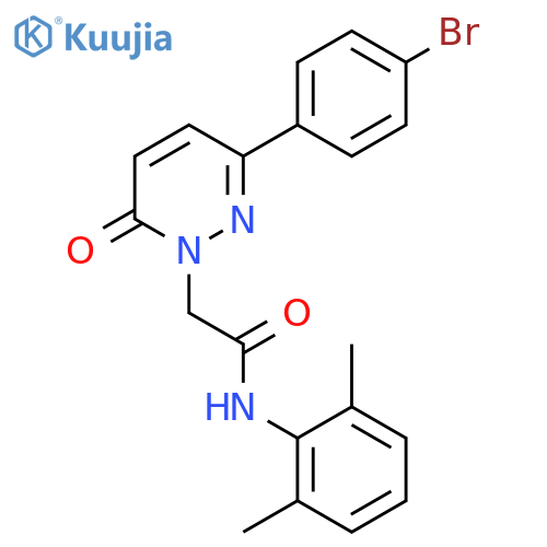2-[3-(4-bromophenyl)-6-oxo-1,6-dihydropyridazin-1-yl]-N-(2,6-dimethylphenyl)acetamide structure