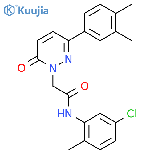 N-(5-chloro-2-methylphenyl)-2-[3-(3,4-dimethylphenyl)-6-oxo-1,6-dihydropyridazin-1-yl]acetamide structure