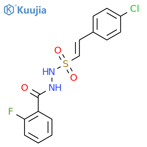 N'-[2-(4-chlorophenyl)ethenesulfonyl]-2-fluorobenzohydrazide structure