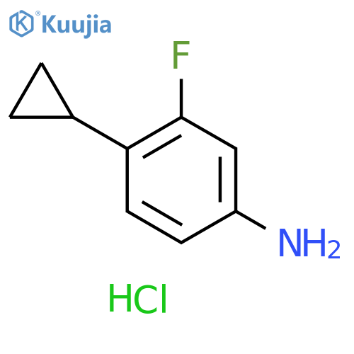 4-cyclopropyl-3-fluoro-aniline;hydrochloride structure