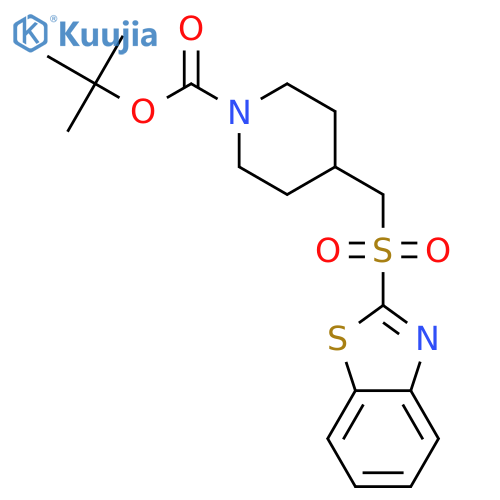 tert-Butyl 4-(1,3-Benzothiazol-2-ylsulfonyl)-methylpiperidine-1-carboxylate structure