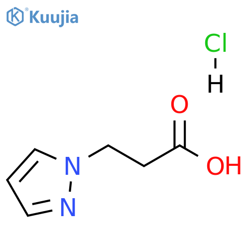 3-pyrazol-1-ylpropanoic acid;hydrochloride structure