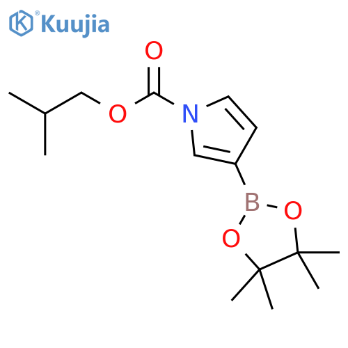1-(Isobutoxycarbonyl)pyrrole-3-boronic acid, pinacol ester structure