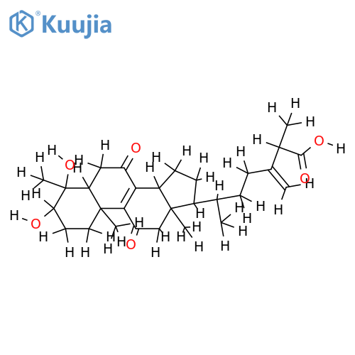 3alpha,4beta,dihydroxy-7,11-dioxo-4alpha-methylergosta-8,24(28)-dien-26-oic acid structure