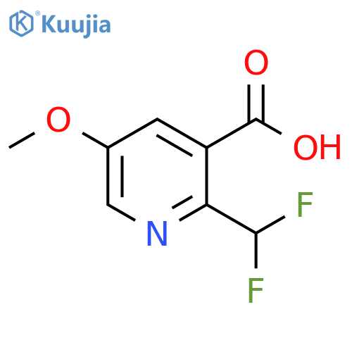 2-(Difluoromethyl)-5-methoxypyridine-3-carboxylic acid structure