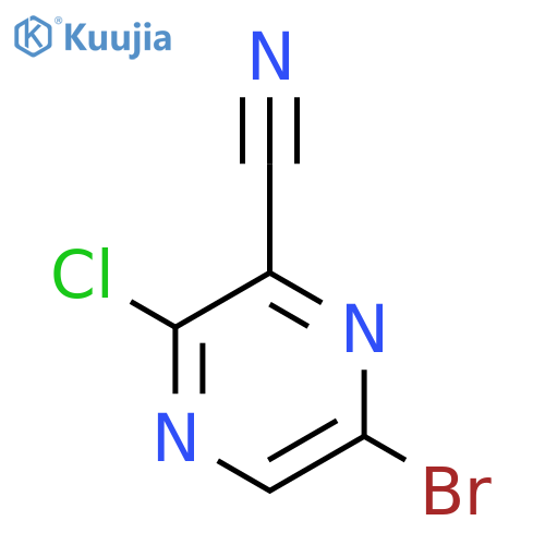 6-Bromo-3-chloropyrazine-2-carbonitrile structure
