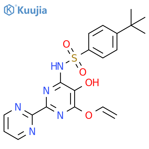 4-(1,1-dimethylethyl)-N-6-(ethenyloxy)-5-hydroxy2,2'-bipyrimidin-4-yl-Benzenesulfonamide structure