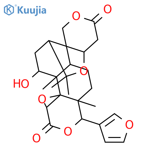 11H,13H-Oxireno[d]pyrano[4',3':3,3a]isobenzofuro[5,4-f][2]benzopyran-6,13(5aH)-dione,8-(3-furanyl)dodecahydro-4-hydroxy-2,2,4a,8a-tetramethyl-,(2aR,4S,4aS,4bR,5aS,8S,8aS,10aR,10bR,14aS)- (9CI) structure