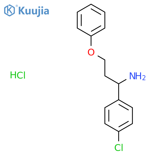 1-(1-Amino-3-phenoxypropyl)-4-chlorobenzene hydrochloride structure