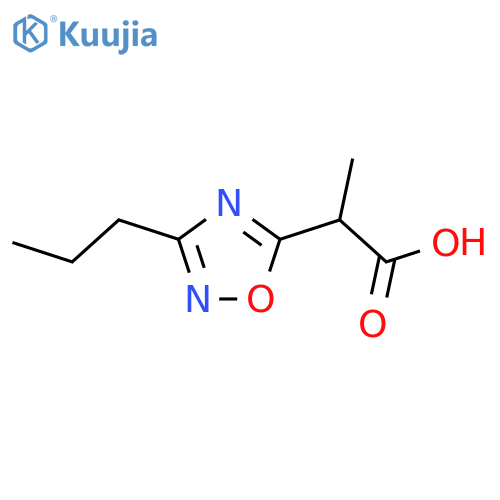 2-(3-propyl-1,2,4-oxadiazol-5-yl)propanoic acid structure