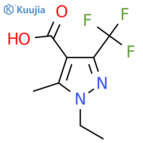 1-Ethyl-5-methyl-3-trifluoromethyl-1H-pyrazole-4-carboxylic acid structure