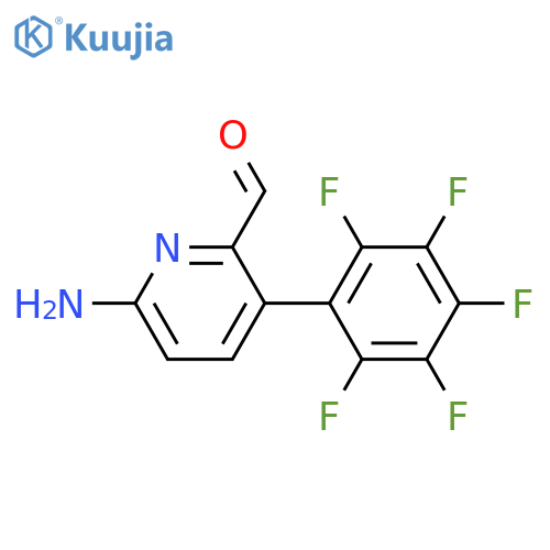6-Amino-3-(perfluorophenyl)picolinaldehyde structure