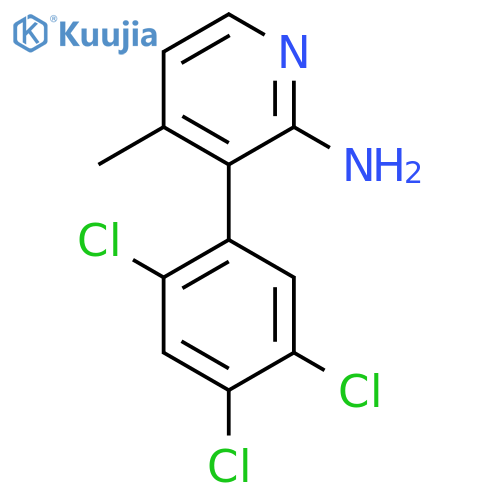 2-Amino-4-methyl-3-(2,4,5-trichlorophenyl)pyridine structure