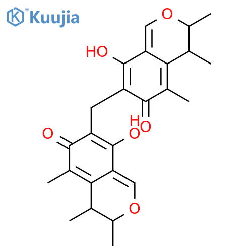 7,7'-methanediylbis(3,4-dihydro-8-hydroxy-3,4,5-trimethyl-6H-isochromen-6-one) structure