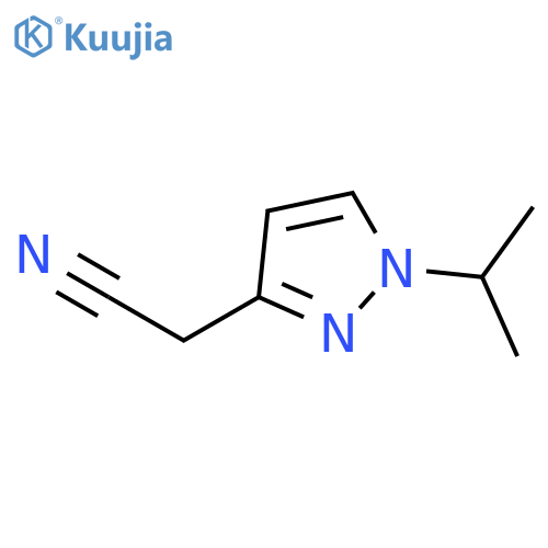(1-isopropyl-1H-pyrazol-3-yl)acetonitrile structure