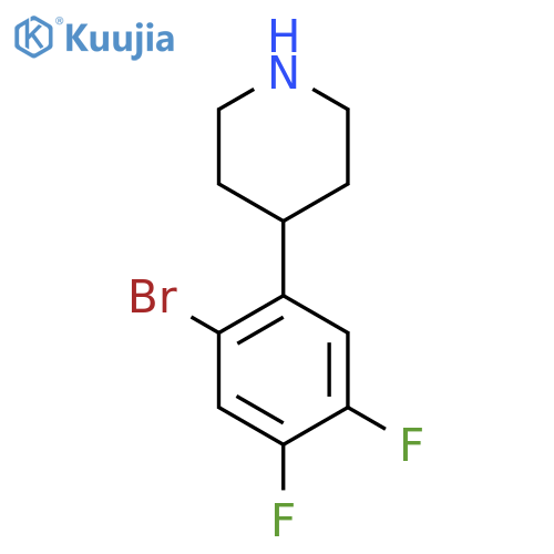 4-(2-bromo-4,5-difluorophenyl)piperidine structure
