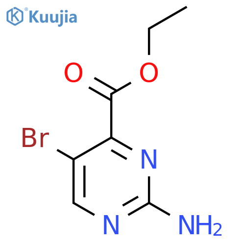 Ethyl 2-amino-5-bromopyrimidine-4-carboxylate structure